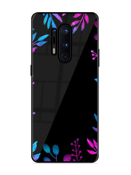 Flower Pattern Watercolor Glossy Metal Phone Cover for Oneplus 8 Pro Zapvi