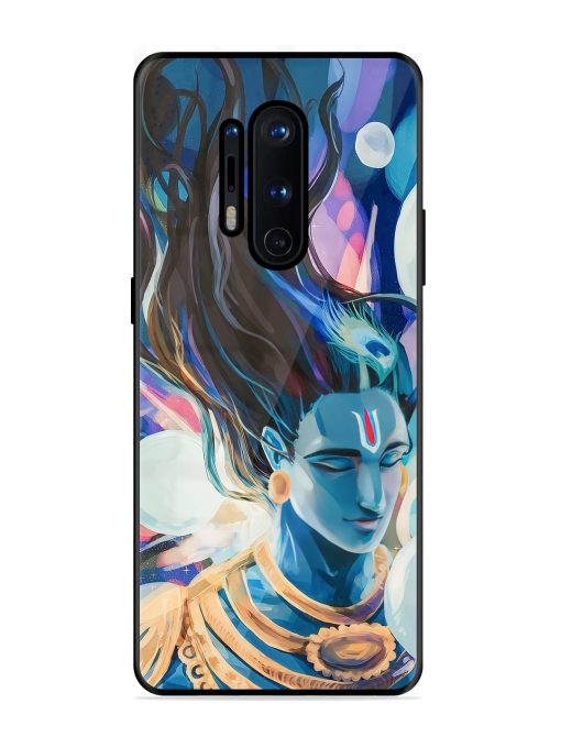 Bhagwan Sri Krishna Glossy Metal Phone Cover for Oneplus 8 Pro