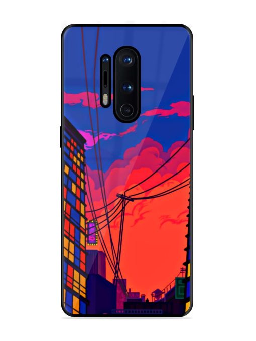 Metropolitan Area Glossy Metal Phone Cover for Oneplus 8 Pro Zapvi