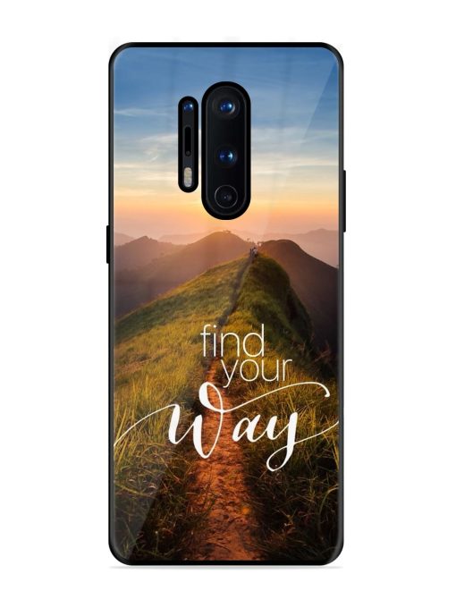 Find Your Way Glossy Metal Phone Cover for Oneplus 8 Pro Zapvi