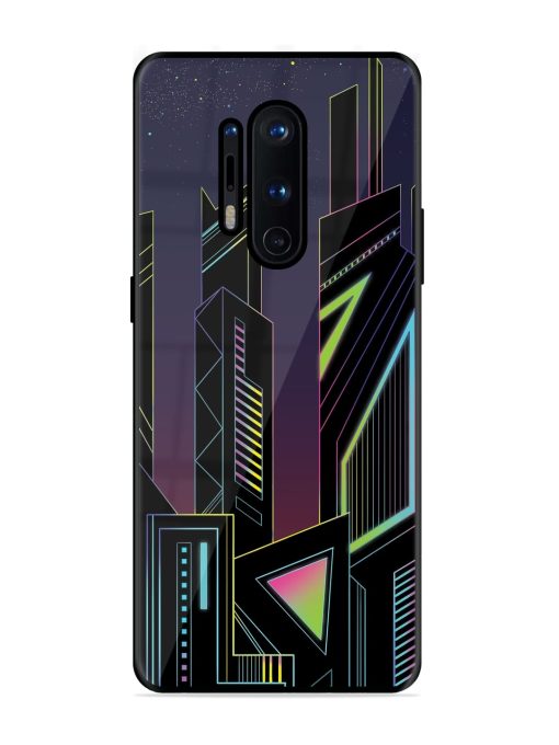 Neon Dreamscape Glossy Metal Phone Cover for Oneplus 8 Pro Zapvi