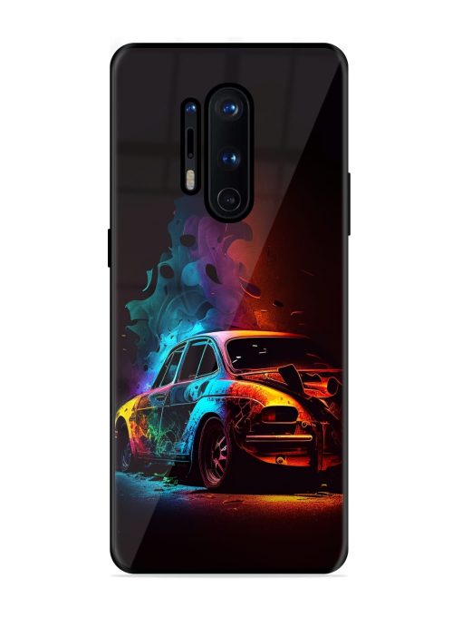 High Classic Car Art Glossy Metal Phone Cover for Oneplus 8 Pro Zapvi