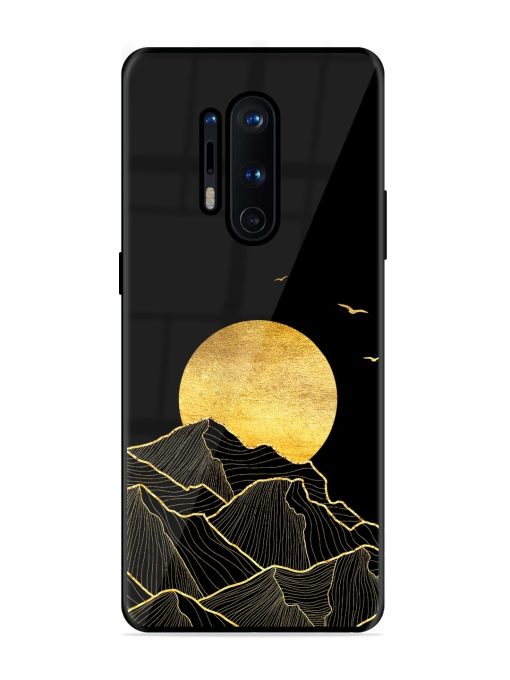 Golden Sunrise Glossy Metal Phone Cover for Oneplus 8 Pro Zapvi