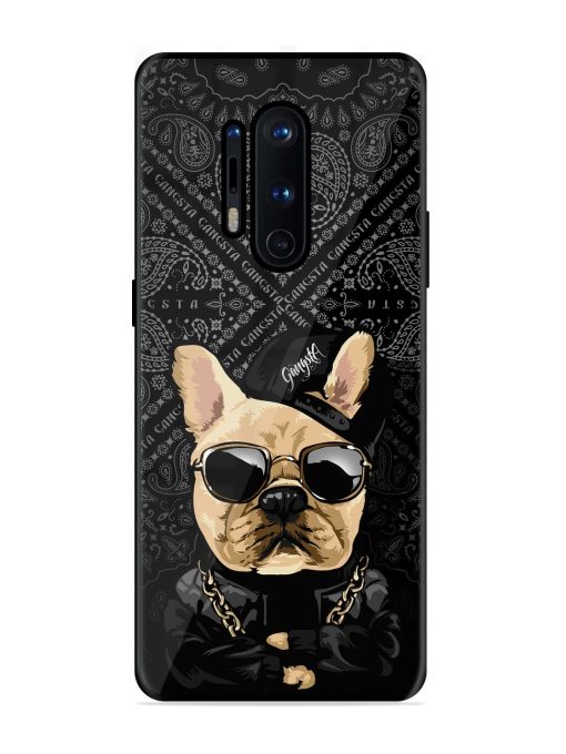 Gangsta Cool Sunmetales Dog Glossy Metal Phone Cover for Oneplus 8 Pro Zapvi