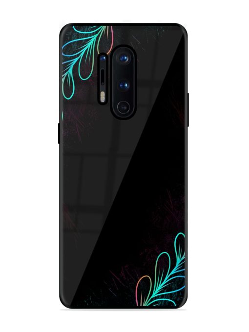 Decorative Line Art Glossy Metal Phone Cover for Oneplus 8 Pro