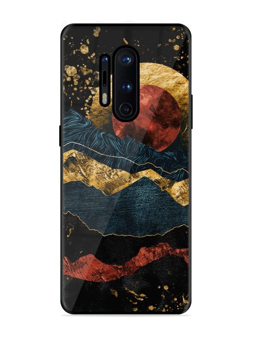 Gold Painting View Glossy Metal Phone Cover for Oneplus 8 Pro