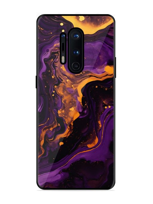 Painting Of A Purple Glossy Metal Phone Cover for Oneplus 8 Pro