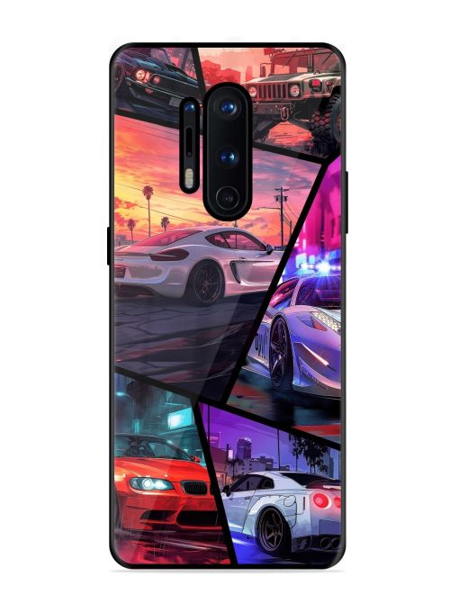 Ride In Pixels Glossy Metal Phone Cover for Oneplus 8 Pro Zapvi