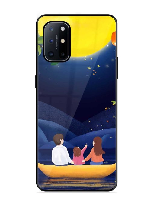 Happy Family And Beautiful View Glossy Metal Phone Cover for Oneplus 8T (5G) Zapvi