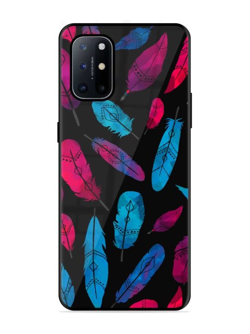 Feather Art Glossy Metal Phone Cover for Oneplus 8T (5G) Zapvi