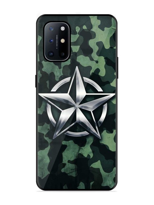 Indian Army Star Design Glossy Metal Phone Cover for Oneplus 8T (5G) Zapvi