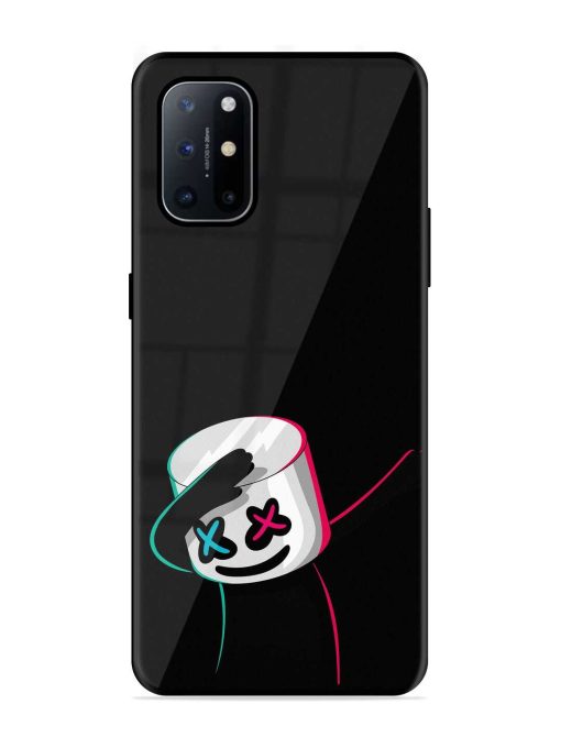 Black Marshmallow Glossy Metal Phone Cover for Oneplus 8T (5G) Zapvi