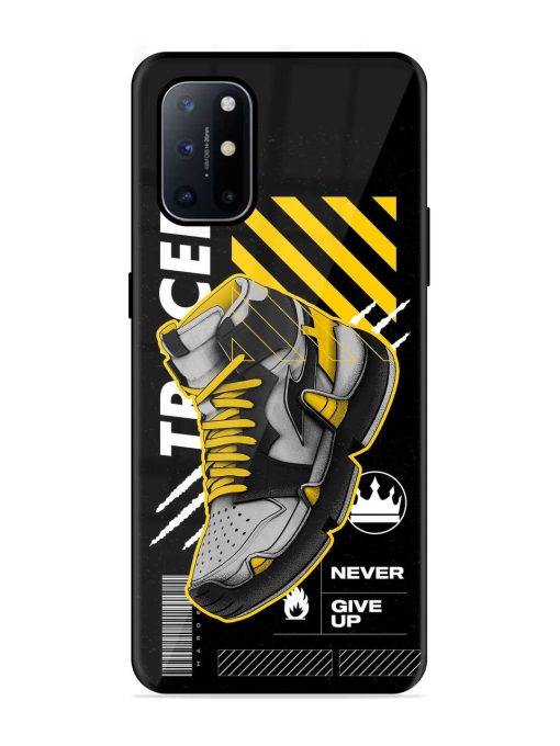 Shoe Background Glossy Metal Phone Cover for Oneplus 8T (5G) Zapvi