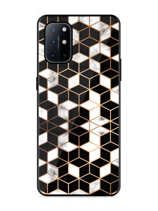 Vector Marble Texture Glossy Metal Phone Cover for Oneplus 8T (5G) Zapvi