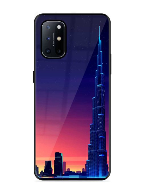 Burj Khalifa Abstract Glossy Metal Phone Cover for Oneplus 8T (5G)