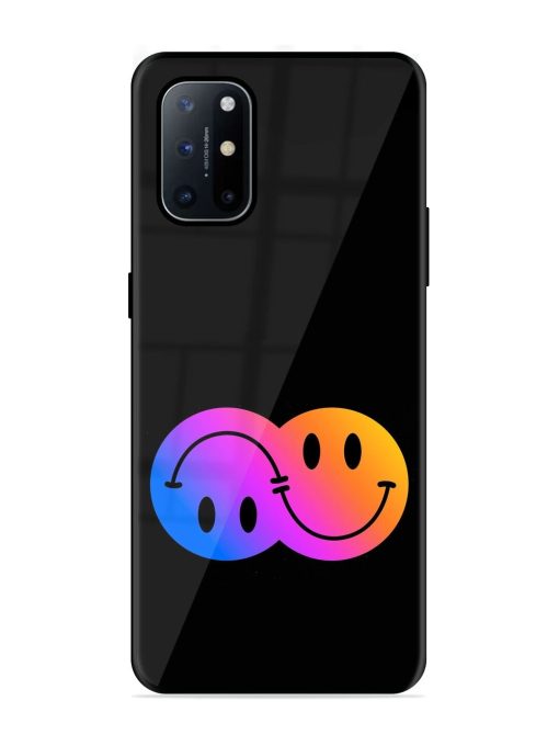 Gradient Smile Art Glossy Metal TPU Phone Cover for Oneplus 8T (5G) Zapvi