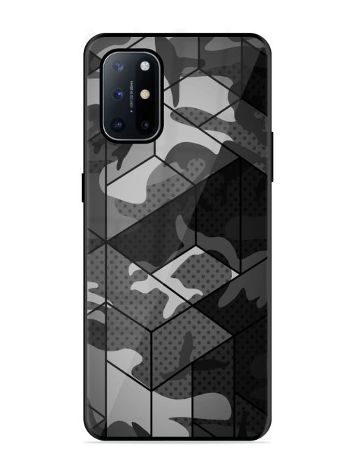 Hexagonal Pattern Glossy Metal Phone Cover for Oneplus 8T (5G) Zapvi