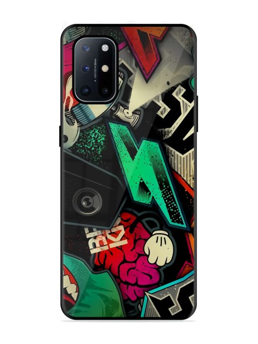 Graffiti Art Glossy Metal Phone Cover for Oneplus 8T (5G) Zapvi