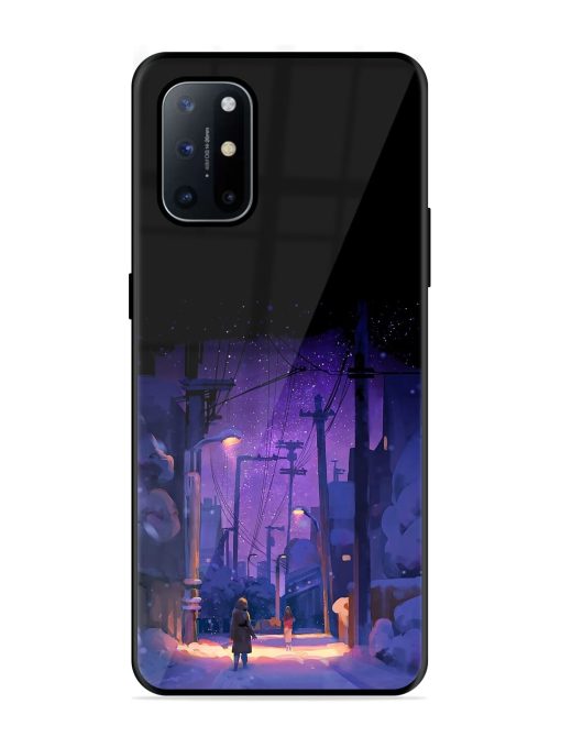 Winter Anime Art Glossy Metal Phone Cover for Oneplus 8T (5G) Zapvi