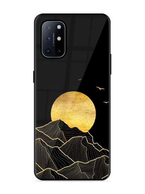 Golden Sunrise Glossy Metal Phone Cover for Oneplus 8T (5G) Zapvi