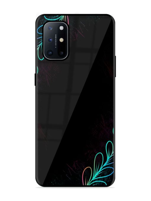 Decorative Line Art Glossy Metal Phone Cover for Oneplus 8T (5G)