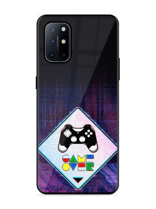 Game Over Glossy Metal Phone Cover for Oneplus 8T (5G) Zapvi