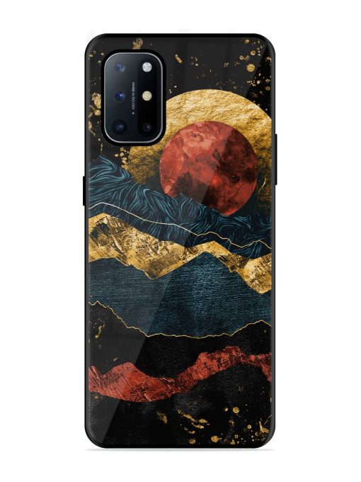 Gold Painting View Glossy Metal Phone Cover for Oneplus 8T (5G) Zapvi