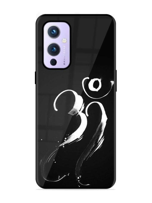 Om Logo Glossy Metal Phone Cover for Oneplus 9 (5G) Zapvi