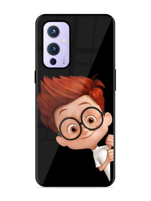 Smart Boy Cartoon Glossy Metal Phone Cover for Oneplus 9 (5G) Zapvi