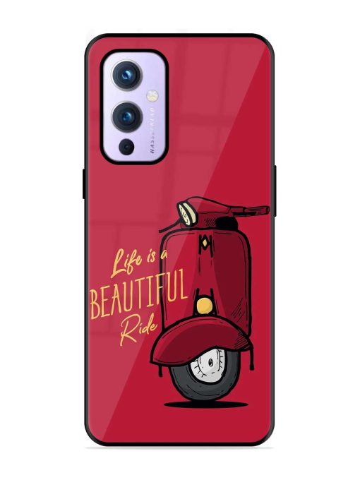 Life Is Beautiful Rides Glossy Metal Phone Cover for Oneplus 9 (5G) Zapvi