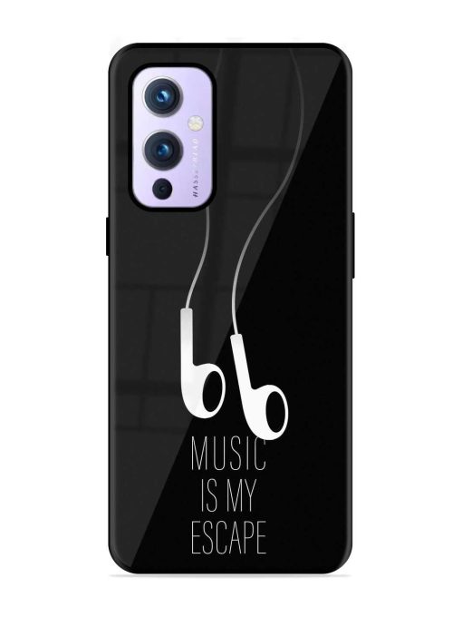 Music Is My Escape Glossy Metal Phone Cover for Oneplus 9 (5G) Zapvi