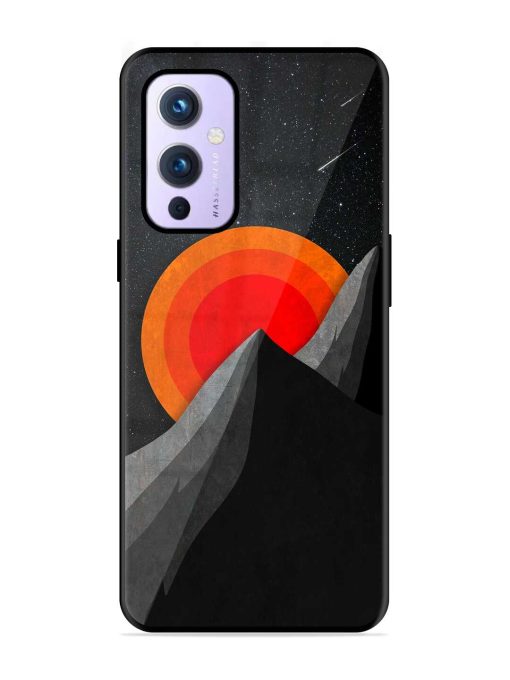 Black Mountain Glossy Metal Phone Cover for Oneplus 9 (5G) Zapvi