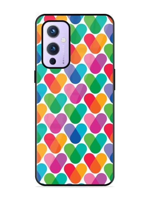 Overlapping Colors Colorful Glossy Metal TPU Phone Cover for Oneplus 9 (5G) Zapvi