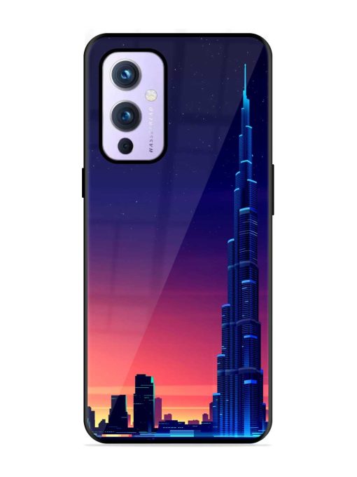 Burj Khalifa Abstract Glossy Metal Phone Cover for Oneplus 9 (5G) Zapvi