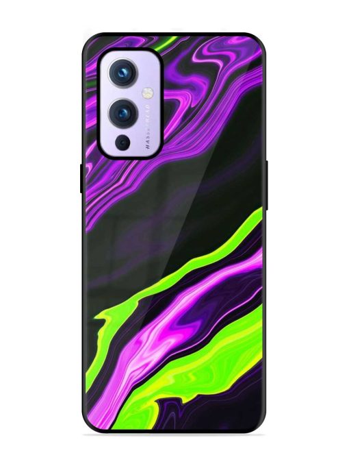 Bright Fluid Violet Glossy Metal Phone Cover for Oneplus 9 (5G) Zapvi