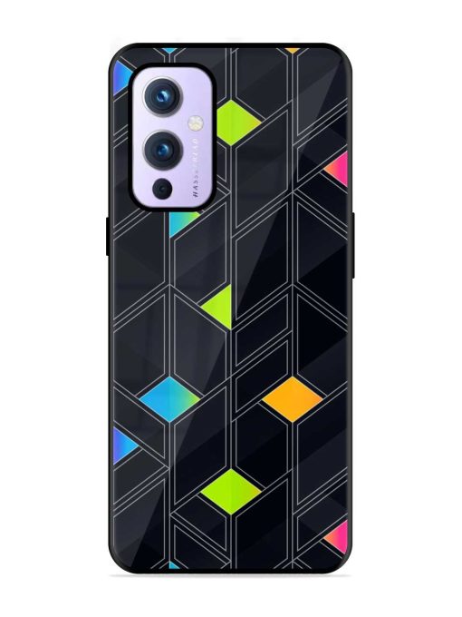 Abstract Mosaic Seamless Glossy Metal Phone Cover for Oneplus 9 (5G) Zapvi