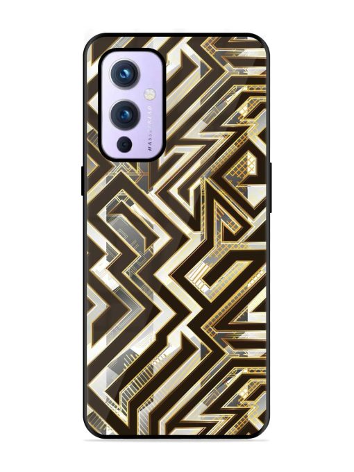 Technology Geometric Seamless Glossy Metal Phone Cover for Oneplus 9 (5G) Zapvi