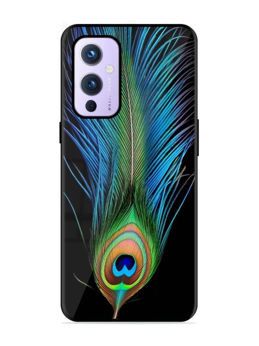 Peacock Feather Glossy Metal TPU Phone Cover for Oneplus 9 (5G) Zapvi