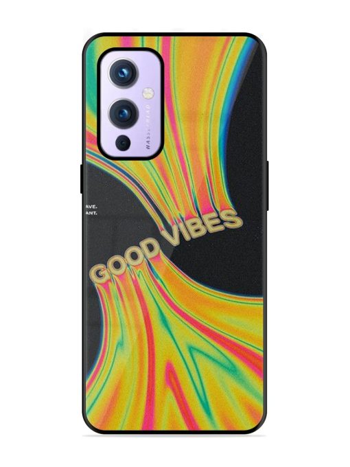 Good Vibes Glossy Metal Phone Cover for Oneplus 9 (5G) Zapvi