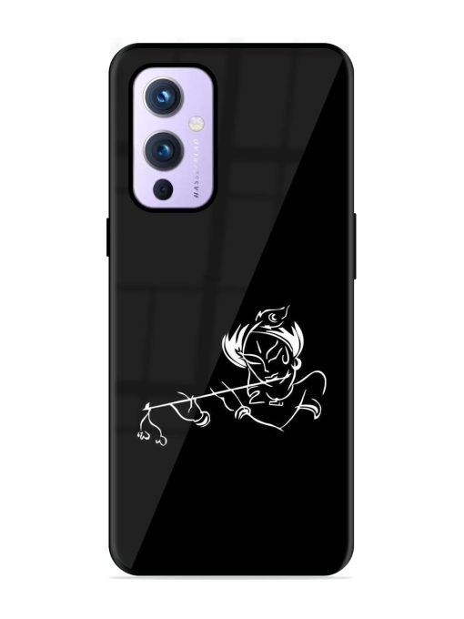 Krishna Flute Glossy Metal Phone Cover for Oneplus 9 (5G) Zapvi