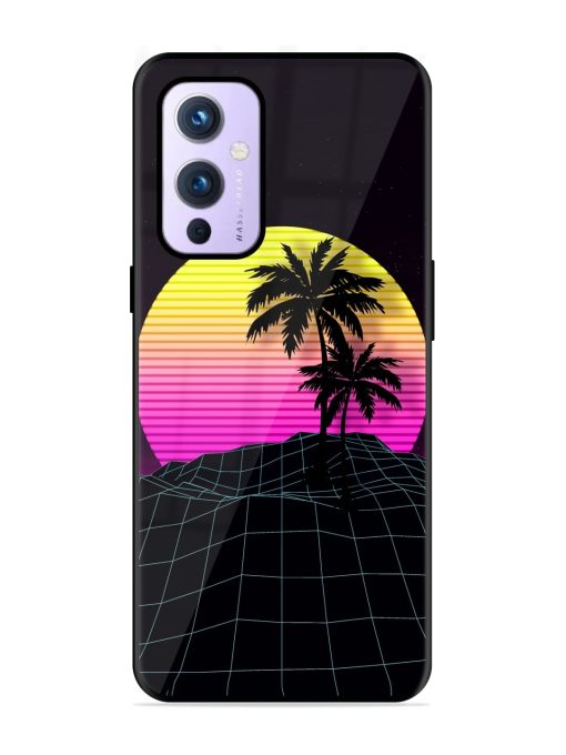 Coconut Vector Glossy Metal Phone Cover for Oneplus 9 (5G) Zapvi