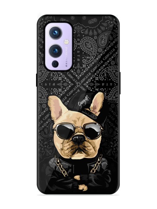 Gangsta Cool Sunmetales Dog Glossy Metal Phone Cover for Oneplus 9 (5G) Zapvi