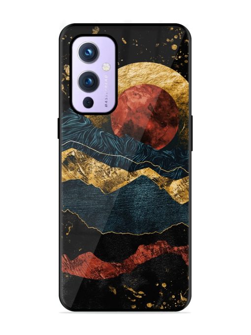 Gold Painting View Glossy Metal Phone Cover for Oneplus 9 (5G) Zapvi