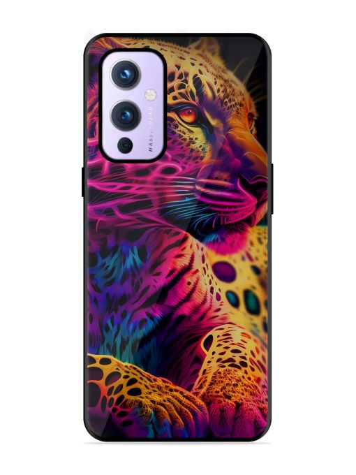 Leopard Art Glossy Metal Phone Cover for Oneplus 9 (5G) Zapvi