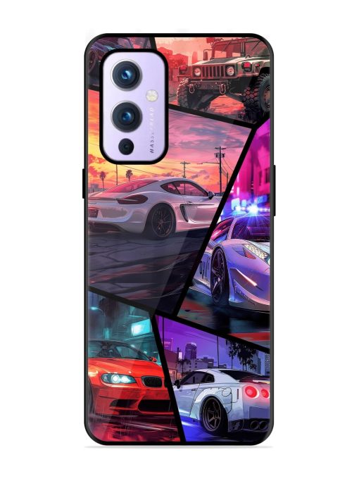 Ride In Pixels Glossy Metal Phone Cover for Oneplus 9 (5G)