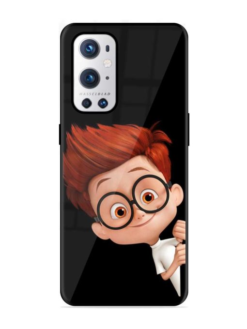 Smart Boy Cartoon Glossy Metal Phone Cover for Oneplus 9 Pro (5G) Zapvi