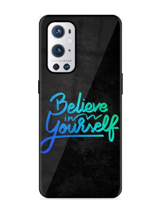 Believe In Yourself Glossy Metal Phone Cover for Oneplus 9 Pro (5G) Zapvi