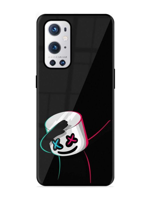 Black Marshmallow Glossy Metal Phone Cover for Oneplus 9 Pro (5G)