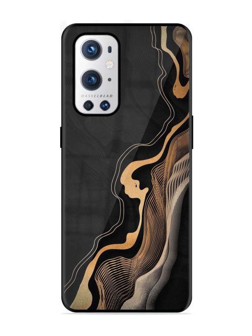 Abstract Art Glossy Metal TPU Phone Cover for Oneplus 9 Pro (5G)