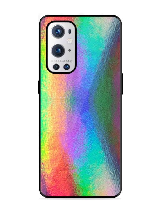 Colorful Holographic Background Glossy Metal TPU Phone Cover for Oneplus 9 Pro (5G)